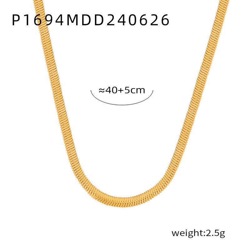 Ins French Retro Artistic Elegant Color Zircon Pendant Women'S Octagonal Titanium Steel Plated 18K Gold Necklace Jewelry - Image 1